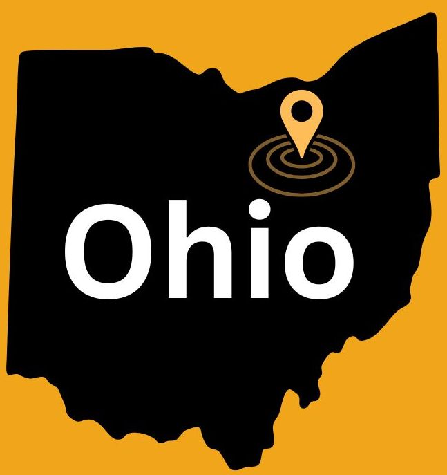 Map showing Lesley Floor Service’s Greater Northeast Ohio service area